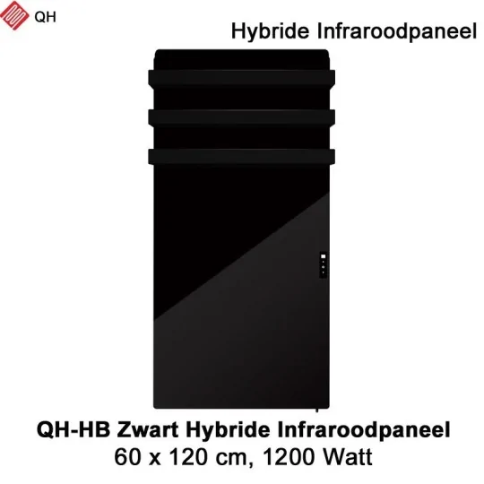QH-HB zwart Hybride Infraroodpaneel 1200 Watt