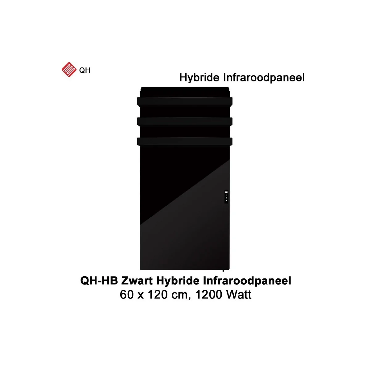 QH-HB zwart Hybride Infraroodpaneel 1200 Watt