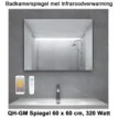 QH-GM Spiegel infrarood verwarming 60 x 60 cm 320 Watt
