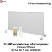 QH-OR Mobiel Infrarood paneel 350W met wieltjes, 60,5 x 60,5 cm