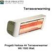 Progetti Heliosa 44 Wit hoge capaciteit terrasverwarmer 1500 Watt