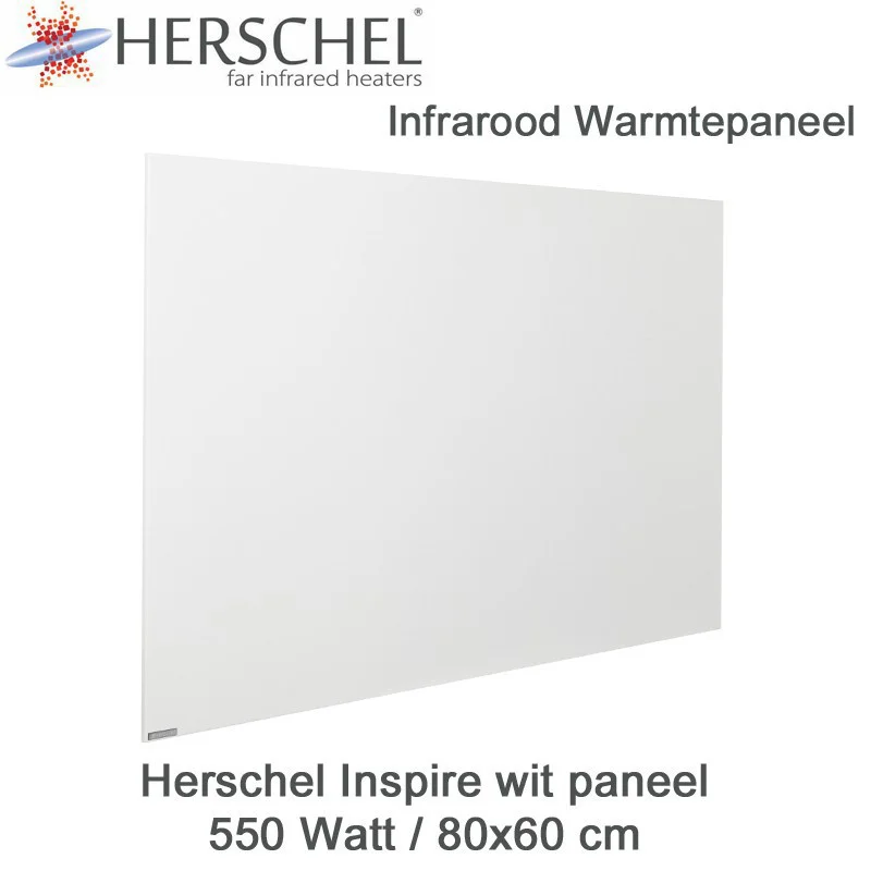 Herschel Inspire wit infrarood paneel 550 Watt 80 x 60 cm