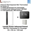 Leranti Power 1200 Watt infrarood paneel met Optima W Exclusive wifi thermostaat en ontvanger