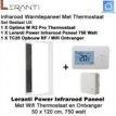 Leranti Power 750 Watt infrarood paneel met Optima W R2 Pro wifi thermostaat en ontvanger