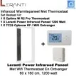 Leranti Power 1200 Watt infrarood paneel met Optima W R2 Pro wifi thermostaat en ontvanger