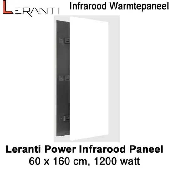 Leranti Power 1200 Watt infrarood paneel, 60 x 160 cm
