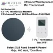 Herschel Select XLS Rond Infrarood Paneel Grijs, 400 Watt, 70 cm rond, met T-PL thermostaat