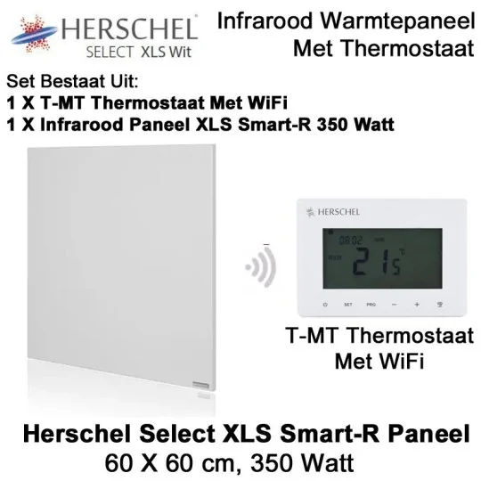 Herschel Select XLS Infrarood Paneel 350 Watt met T-MT thermostaat