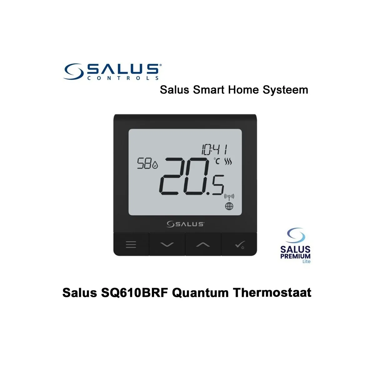 Salus SQ610BRF Quantum Thermostaat Zwart
