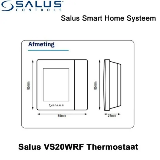 Salus Starterset UGE600 Home Gateway Met VS20WRF Thermostaat en SR600 of SPE600 Ontvanger