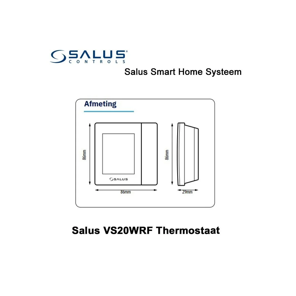 Salus Starterset UGE600 Home Gateway Met VS20WRF Thermostaat en SR600 of SPE600 Ontvanger