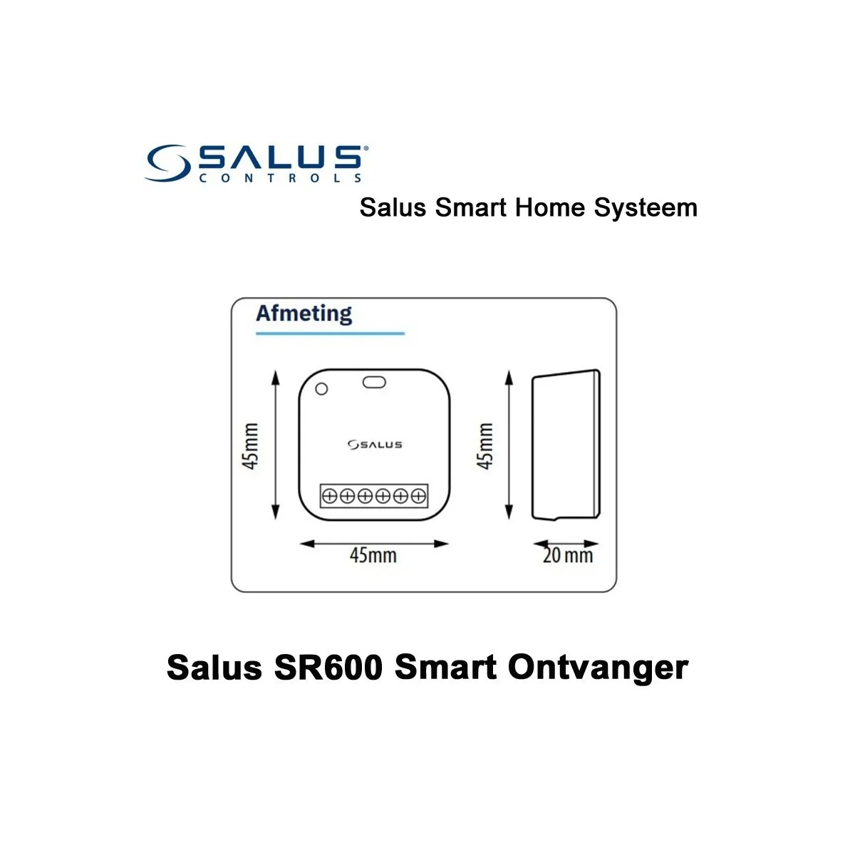 Salus Starterset UGE600 Home Gateway Met SQ610RF Quantum Thermostaat en SR600 of SPE600 Ontvanger