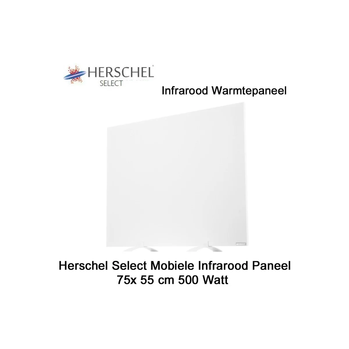 Herschel Select Mobiele Infrarood Verwarming, 500 Watt, 75 x 55 cm