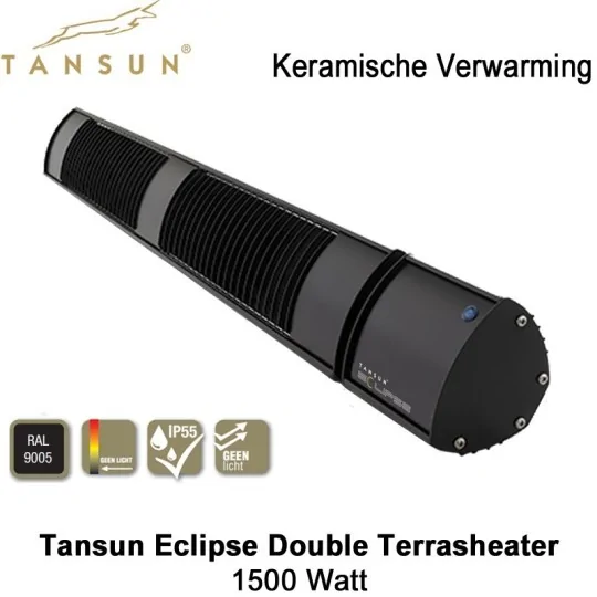 Tansun Eclipse Double Keramische Heater 1500 watt
