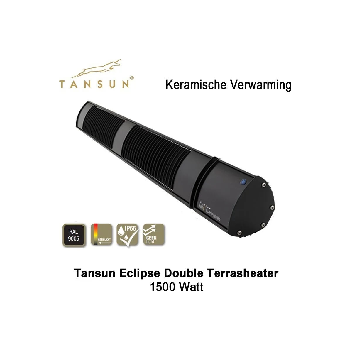Tansun Eclipse Double Keramische Heater 1500 watt
