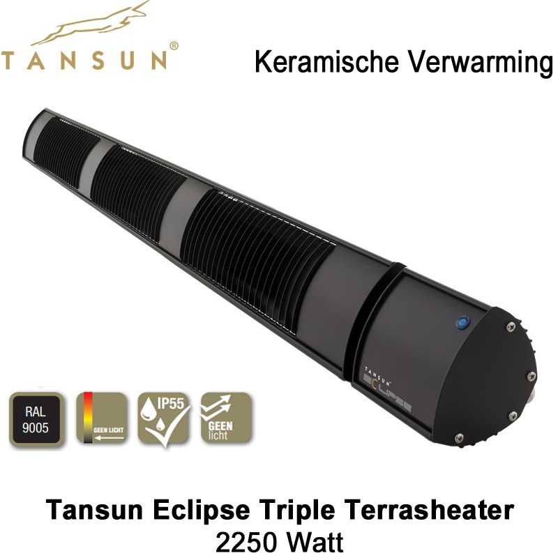Tansun Eclipse Triple Keramische Heater 2250 watt Tansun Eclipse Triple Keramische Heater 2250 watt