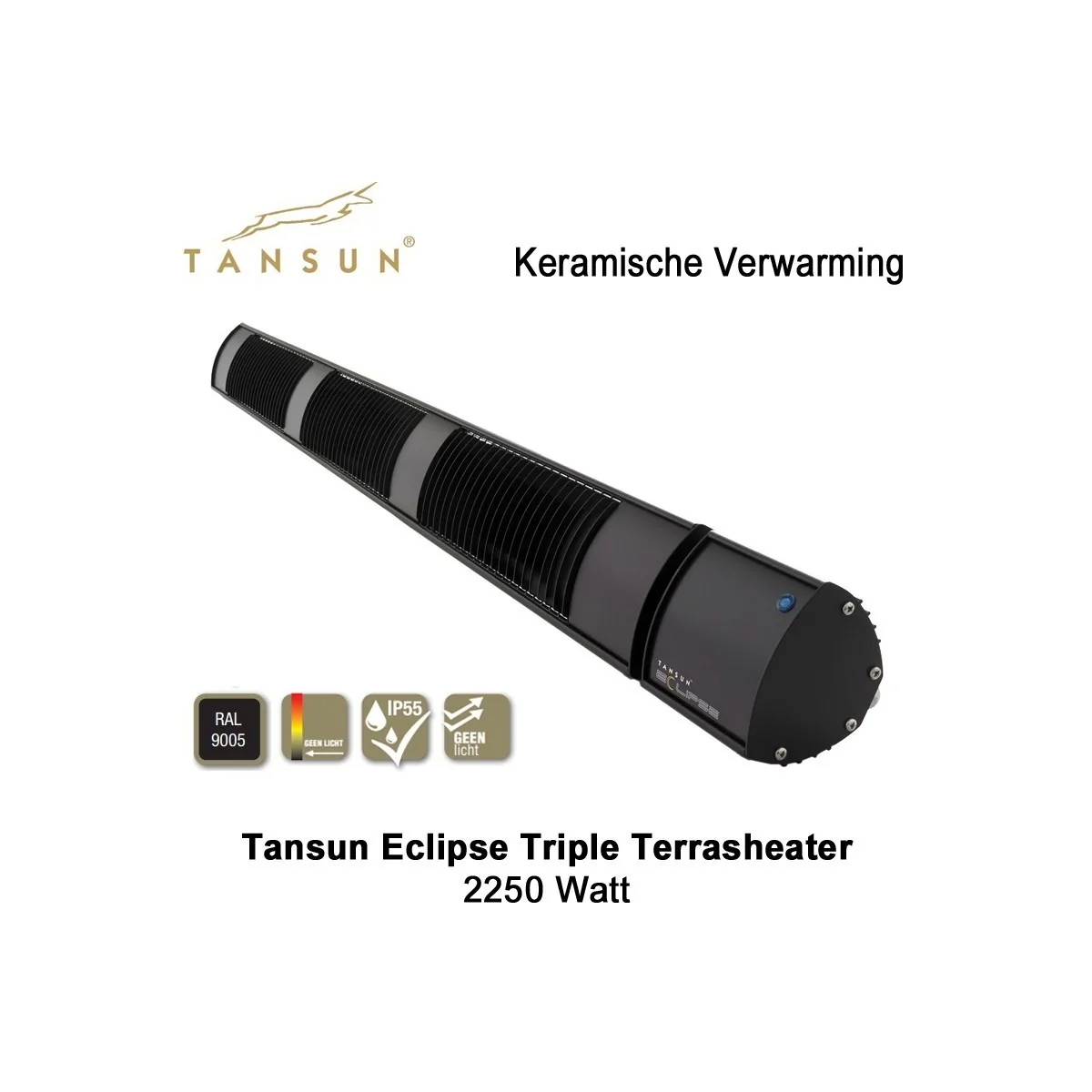 Tansun Eclipse Triple Keramische Heater 2250 watt