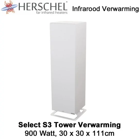Herschel Select S3 Tower verwarming, 111 x 30 x 30cm, 900 Watt