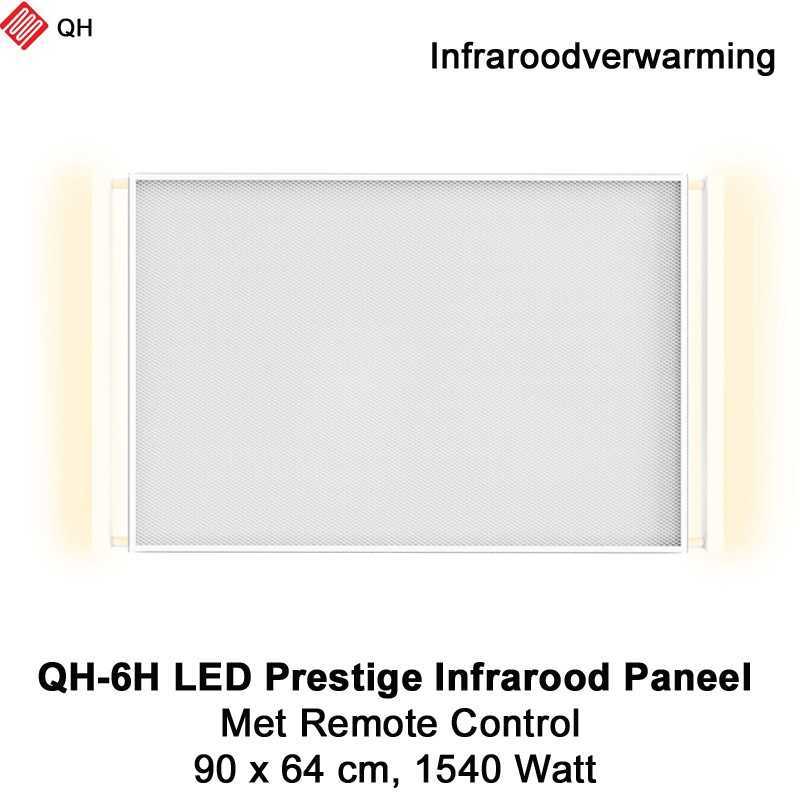 QH-6H LED Prestige Infraroodpaneel 1540 Watt met LED verlichting en thermostaat, 90 x 64 cm QH-6H LED Prestige Infraroodpaneel 1540 Watt met LED verlichting en thermostaat, 90 x 64 cm