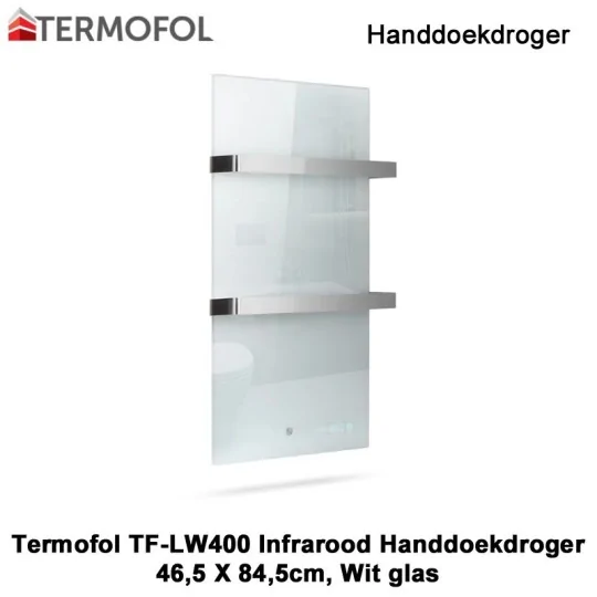 Termofol TF-LW400 Wit Glas Infrarood Handdoekdroger