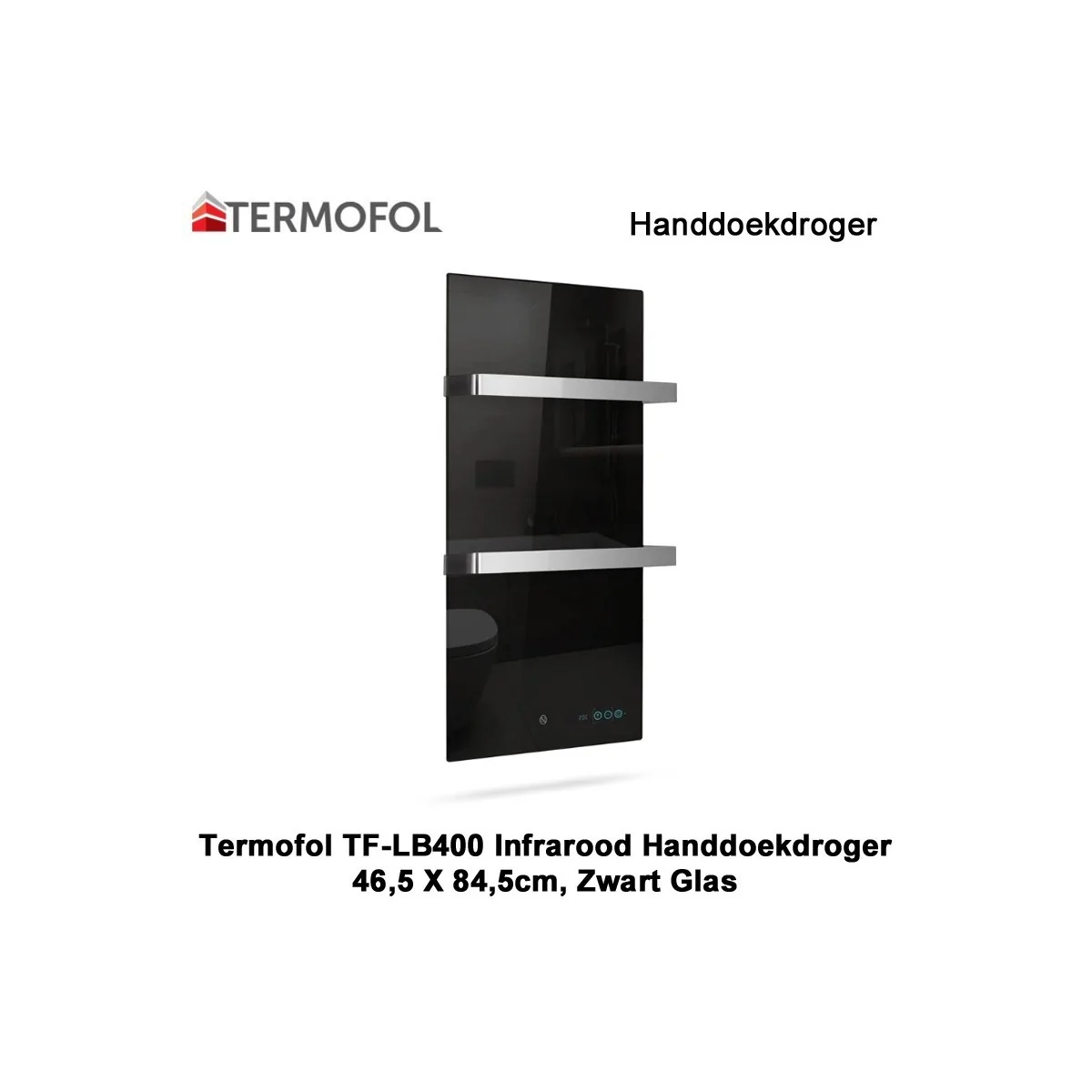 Termofol TF-LB400 Zwart Glas Infrarood Handdoekdroger