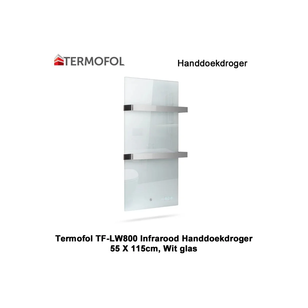 Termofol TF-LW800 Wit Glas Infrarood Handdoekdroger