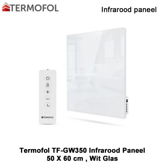 Termofol TF-GW350 Wit glazen infrarood paneel