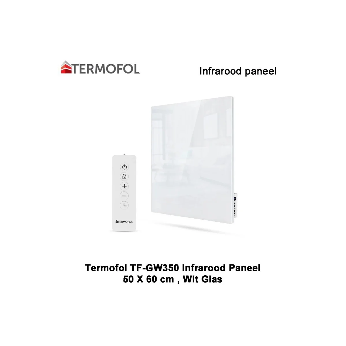 Termofol TF-GW350 Wit glazen infrarood paneel