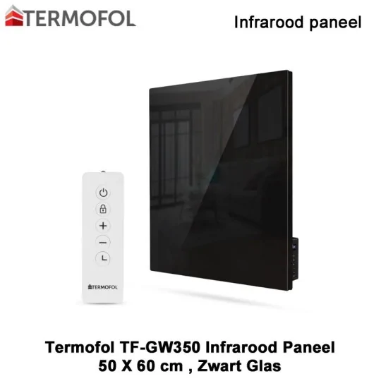 Termofol TF-GB350 Zwart glazen infrarood paneel
