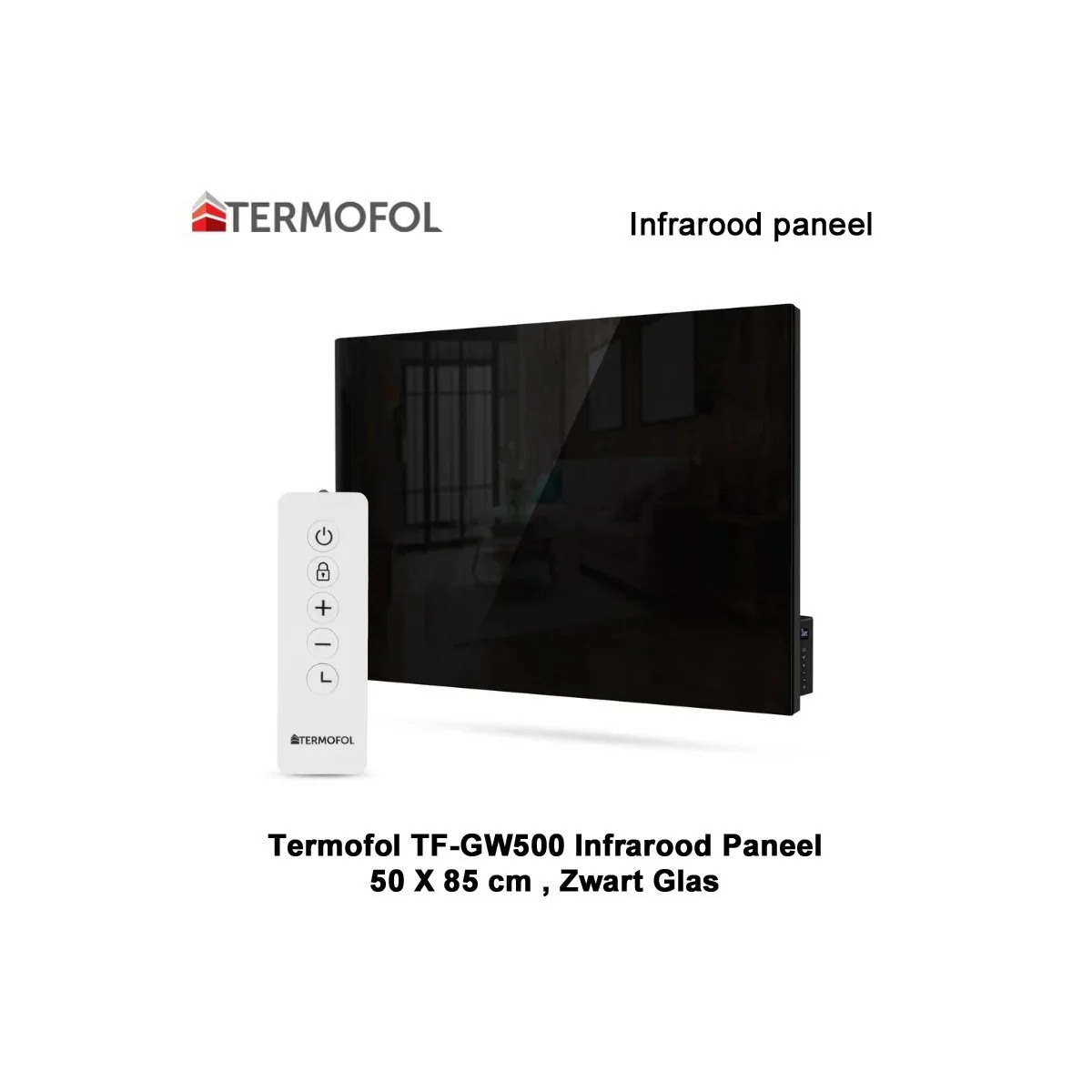 Termofol TF-GB500 Zwart glazen infrarood paneel