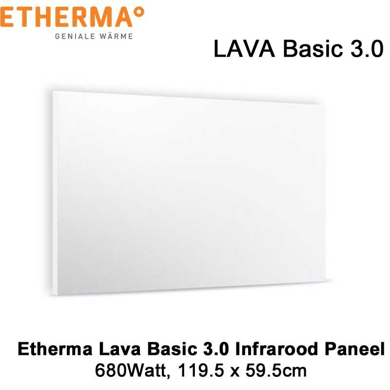 Etherma Lava Basic 3.0 infrarood paneel 680 Watt 120 x 60 cm Etherma Lava Basic 3.0 infrarood paneel 680 Watt 120 x 60 cm