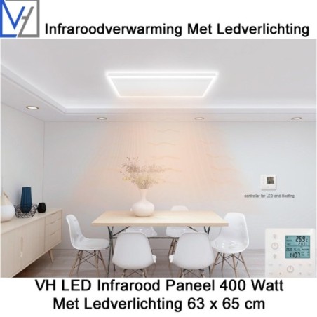 VH Infrarood Paneel 400 Watt met Ledverlichting 63 x 65 cm