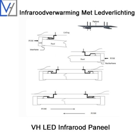 VH Infrarood Paneel 700 Watt met Ledverlichting 63 x 108 cm