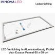 LED Verlichting In Aluminiumkleurig Profiel Voor Ecosun Paneel 60 x 60 cm