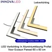 LED Verlichting In Aluminiumkleurig Profiel Voor Ecosun Paneel 60 x 60 cm