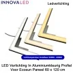 LED Verlichting In Aluminiumkleurig Profiel Voor Ecosun Paneel 60 x 120 cm