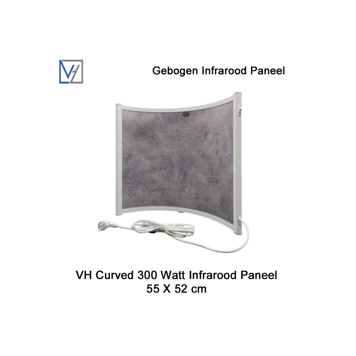 VH Verplaatsbaar infrarood paneel Curved Stone 300 Watt