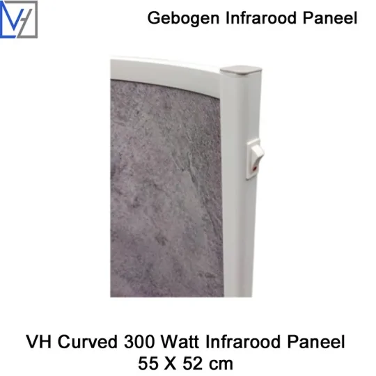 VH Verplaatsbaar infrarood paneel Curved Stone 300 Watt