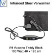 VH Regelbare stoel verwarmer Vulcano Teddy Black 100 Watt 40 x 120 cm