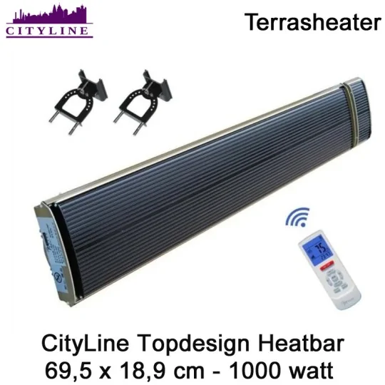 CityLine Topdesign Heater 1000 Watt 69,5 x 18,9 cm