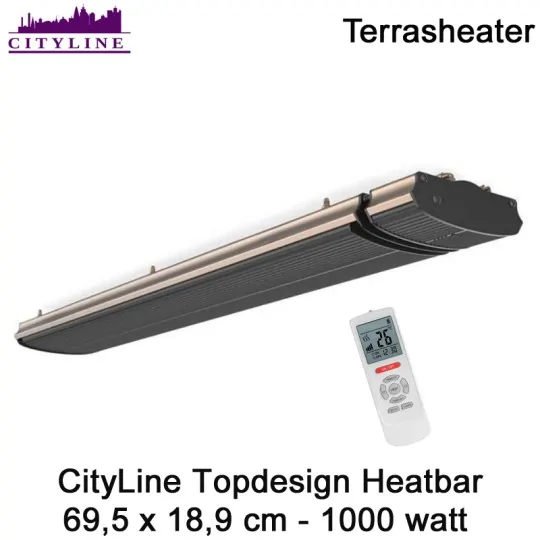 CityLine Topdesign Heater 1000 Watt 69,5 x 18,9 cm