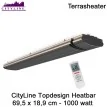 CityLine Topdesign Heater 1000 Watt 69,5 x 18,9 cm
