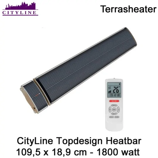 CityLine Topdesign Heater 1800 Watt 109,5 x 18,9 cm