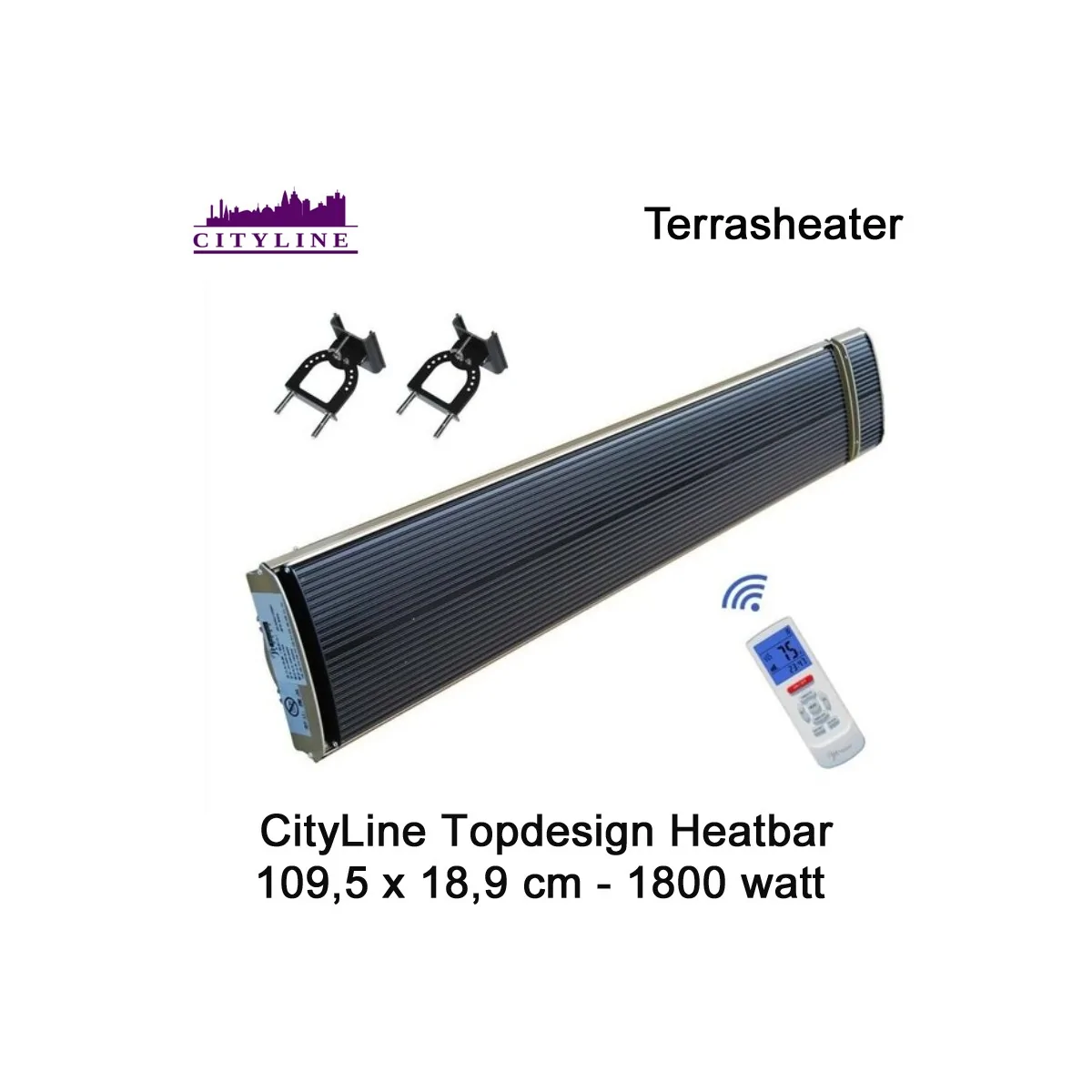 CityLine Topdesign Heater 1800 Watt 109,5 x 18,9 cm