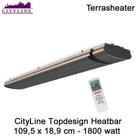 CityLine Topdesign Heater 1800 Watt 109,5 x 18,9 cm