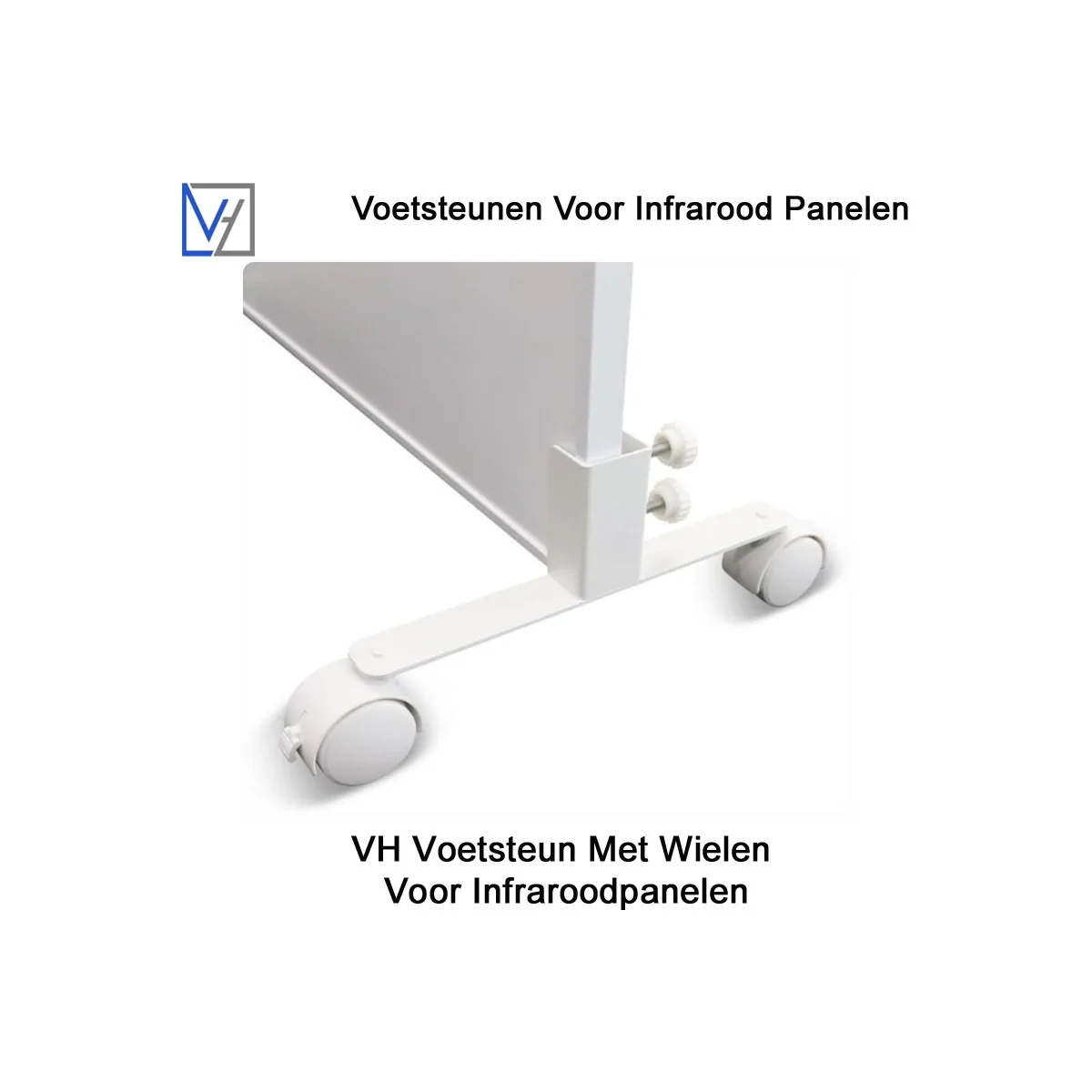 Voetsteun met wielen voor infraroodpanelen