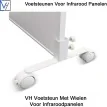 Voetsteun met wielen voor infraroodpanelen