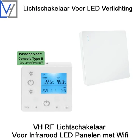 VH RF lichtschakelaar voor Infrarood LED panelen met wifi
