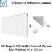 VH Napoli 700 Watt mobiel infrarood paneel met wieltjes 60 x 120 cm
