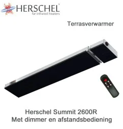 Herschel Summit 2600R terrasverwarmer met dimmer en afstandsbediening, 2600 watt